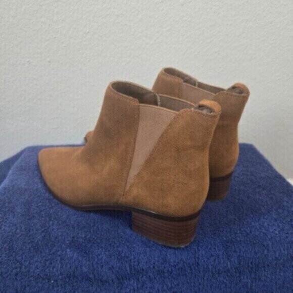 Marc Fisher Brown Goring Metallic Yale Ankle Boots - Picture 8 of 14